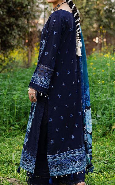 Ramsha Blue Zodiac Lawn Suit | Pakistani Lawn Dress in USA- Image 2