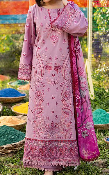 Ramsha Light Mauve Lawn Suit | Pakistani Lawn Dress in USA- Image 1