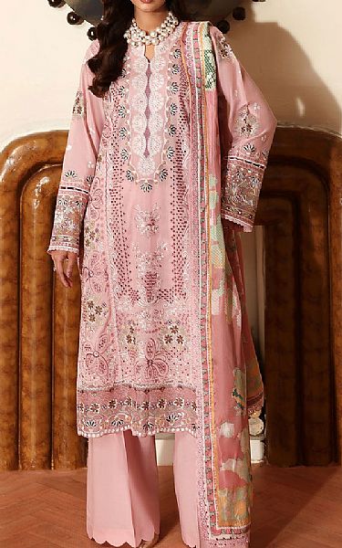 Ramsha Pink Lawn Suit | Pakistani Lawn Dress in USA- Image 1