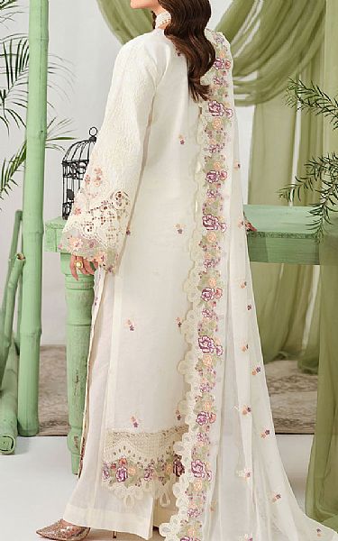 Ramsha Off-white Lawn Suit | Pakistani Lawn Dress in USA- Image 2