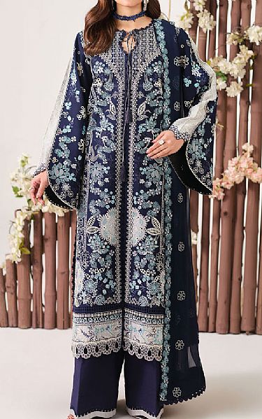 Ramsha Navy Blue Lawn Suit | Pakistani Lawn Dress in USA- Image 1