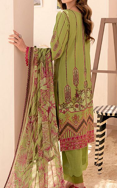 Ramsha Parrot Green Lawn Suit | Pakistani Lawn Suits- Image 2