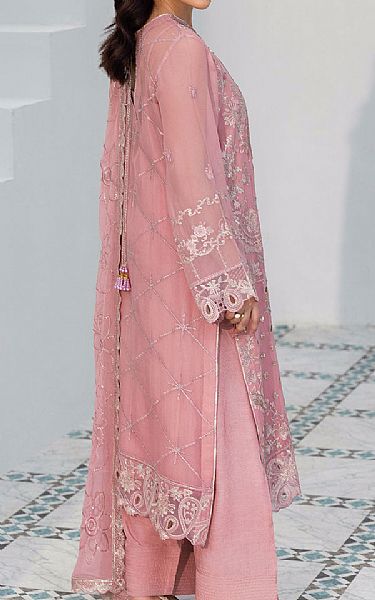 Ramsha Tea Pink Chiffon Suit | Pakistani Embroidered Chiffon Dresses USA- Image 2