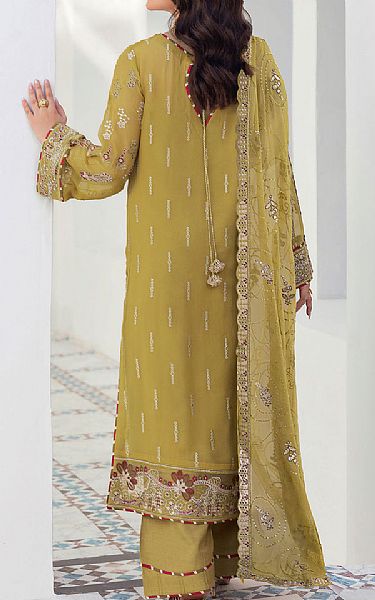 Ramsha Olive Green Chiffon Suit | Pakistani Embroidered Chiffon Dresses USA- Image 2
