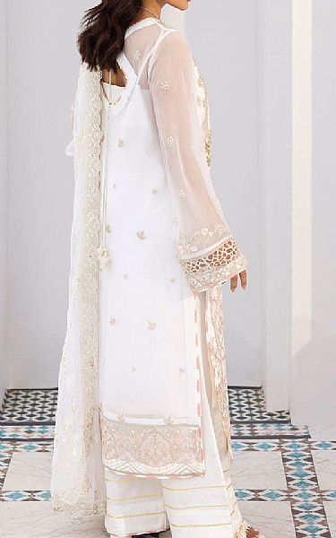 Ramsha White Chiffon Suit | Pakistani Embroidered Chiffon Dresses USA- Image 2