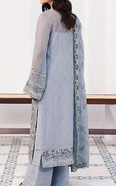 Ramsha Cadet Blue Chiffon Suit | Pakistani Embroidered Chiffon Dresses USA- Image 2