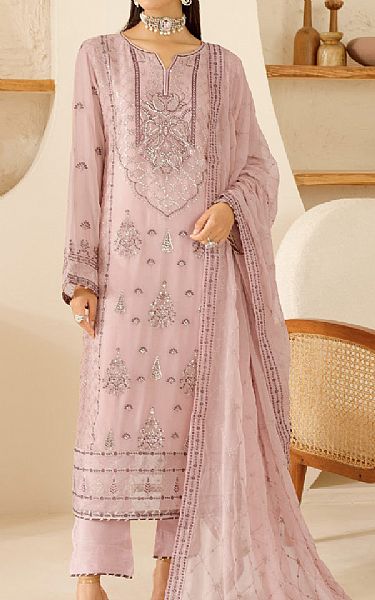 Ramsha Cavern Pink Chiffon Suit | Pakistani Embroidered Chiffon Dresses USA- Image 1