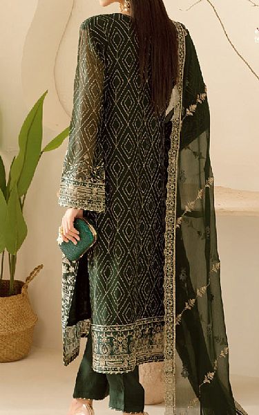 Ramsha Green Chiffon Suit | Pakistani Embroidered Chiffon Dresses USA- Image 2
