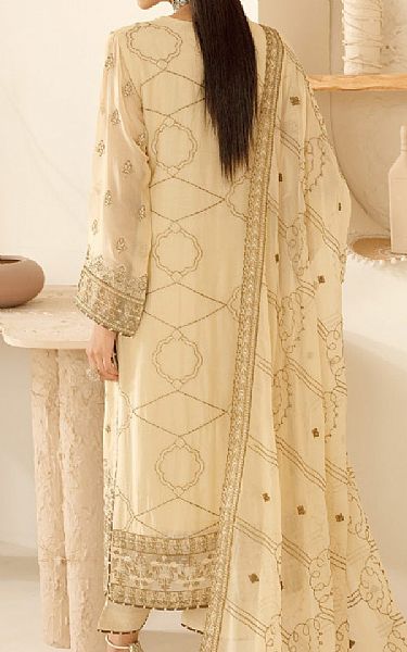 Ramsha Off White Chiffon Suit | Pakistani Embroidered Chiffon Dresses USA- Image 2