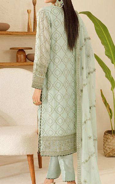 Ramsha Sea Mist Chiffon Suit | Pakistani Embroidered Chiffon Dresses USA- Image 2