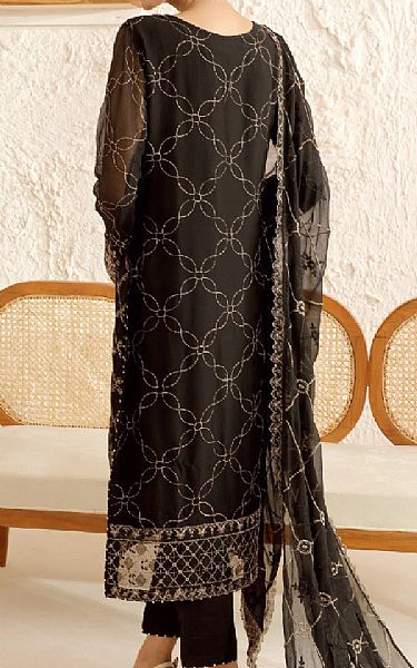 Ramsha Black Chiffon Suit | Pakistani Embroidered Chiffon Dresses USA- Image 2