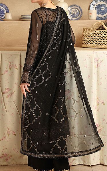 Ramsha Black Chiffon Suit | Pakistani Embroidered Chiffon Dresses USA- Image 2