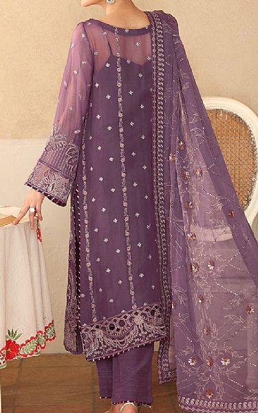 Ramsha Mauve Chiffon Suit | Pakistani Embroidered Chiffon Dresses USA- Image 2