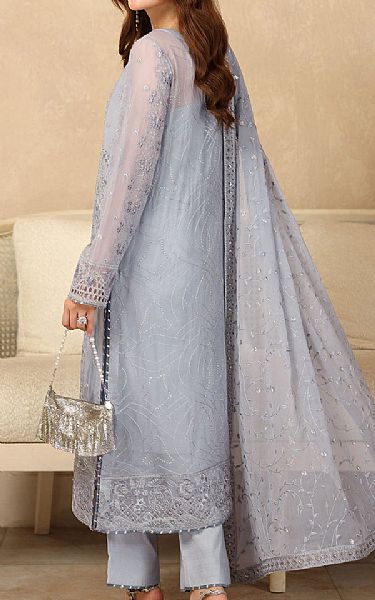 Ramsha Grey Chiffon Suit | Pakistani Embroidered Chiffon Dresses USA- Image 2