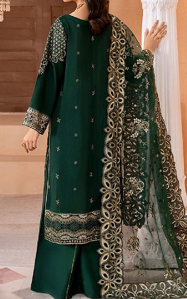 Ramsha Green Silk Suit | Pakistani Embroidered Chiffon Dresses USA- Image 2