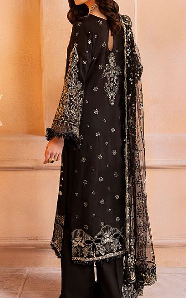 Ramsha Black Silk Suit | Pakistani Embroidered Chiffon Dresses USA- Image 2