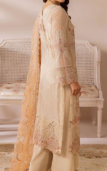 Ramsha Peach Chiffon Suit | Pakistani Embroidered Chiffon Dresses USA- Image 2