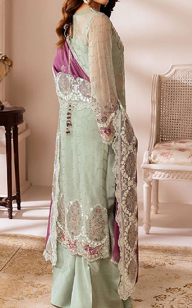 Ramsha Pistachio Chiffon Suit | Pakistani Embroidered Chiffon Dresses USA- Image 2