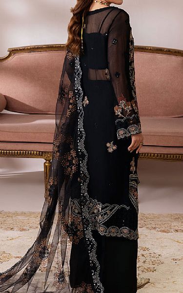Ramsha Black Chiffon Suit | Pakistani Embroidered Chiffon Dresses USA- Image 2