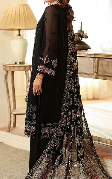Ramsha Black Chiffon Suit | Pakistani Embroidered Chiffon Dresses USA- Image 2