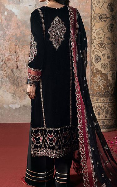 Ramsha Black Velvet Suit | Pakistani Winter Dresses in USA- Image 2