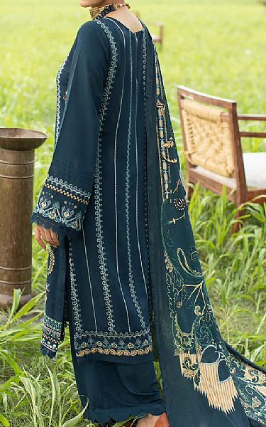 Ramsha Teal Blue Karandi Suit | Pakistani Dresses in USA- Image 2