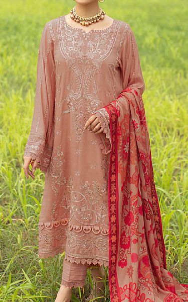Ramsha Tea Pink Karandi Suit | Pakistani Dresses in USA- Image 1