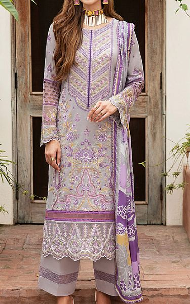 Ramsha Grey Lawn Suit | Pakistani Lawn Suits- Image 1