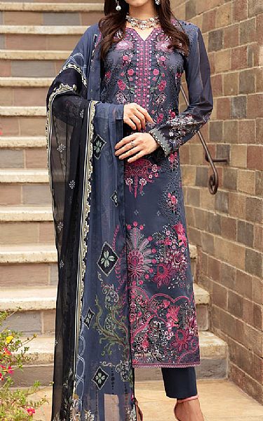 Ramsha Ebony Clay Lawn Suit | Pakistani Lawn Suits- Image 1