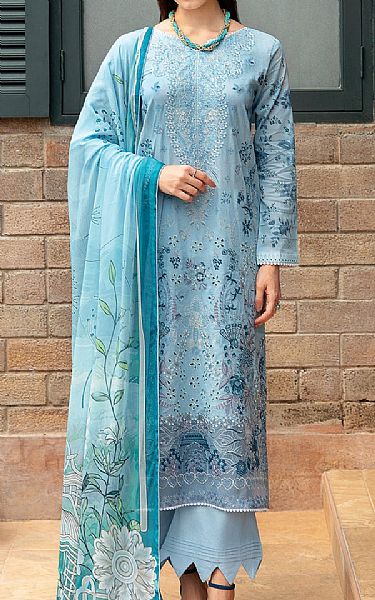 Ramsha Moonstone Blue Lawn Suit | Pakistani Lawn Suits- Image 1