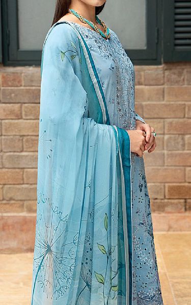 Ramsha Moonstone Blue Lawn Suit | Pakistani Lawn Suits- Image 2