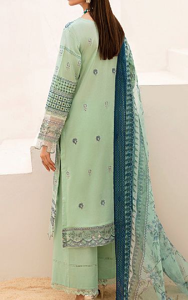 Ramsha Light Green Lawn Suit | Pakistani Lawn Dress in USA- Image 2