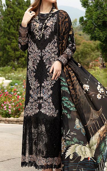 Ramsha Black Lawn Suit | Pakistani Lawn Suits- Image 1