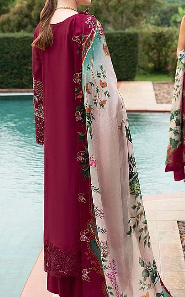 Ramsha Maroon Lawn Suit | Pakistani Lawn Suits- Image 2