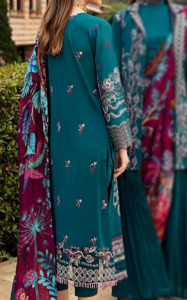 Ramsha Teal Lawn Suit | Pakistani Lawn Suits- Image 2