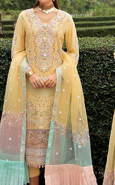 Ramsha Yellow Lawn Suit | Pakistani Lawn Suits- Image 1