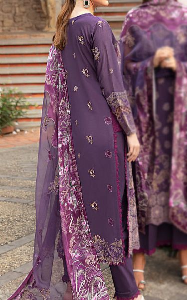 Ramsha Plum Lawn Suit | Pakistani Lawn Suits- Image 2