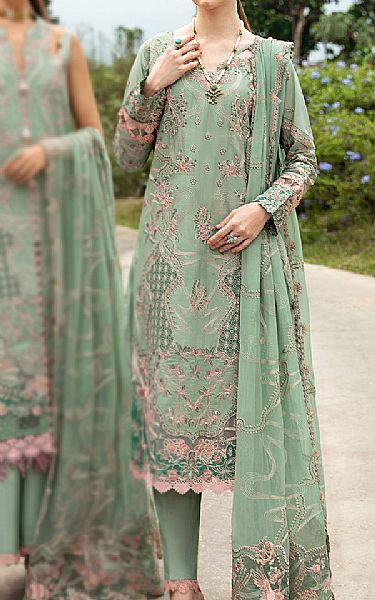 Ramsha Pistachio Green Lawn Suit | Pakistani Lawn Suits- Image 1