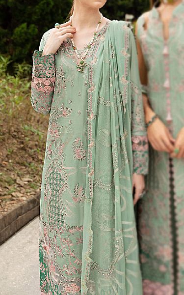 Ramsha Pistachio Green Lawn Suit | Pakistani Lawn Suits- Image 2