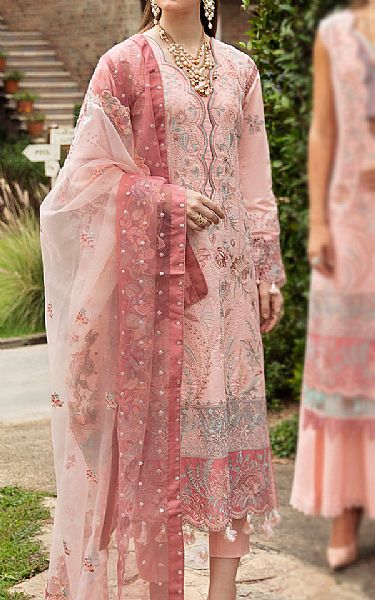 Ramsha Pink Lawn Suit | Pakistani Lawn Suits- Image 1