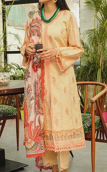 Rang Rasiya Sand Gold Lawn Suit | Pakistani Lawn Suits- Image 1