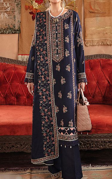 Rang Rasiya Navy Blue Karandi Suit | Pakistani Dresses in USA- Image 1