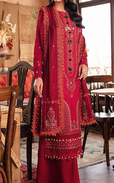 Rang Rasiya Crimson Khaddar Suit | Pakistani Winter Dresses- Image 1