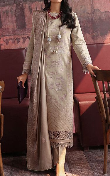 Rang Rasiya Off-white Khaddar Suit | Pakistani Winter Dresses- Image 1