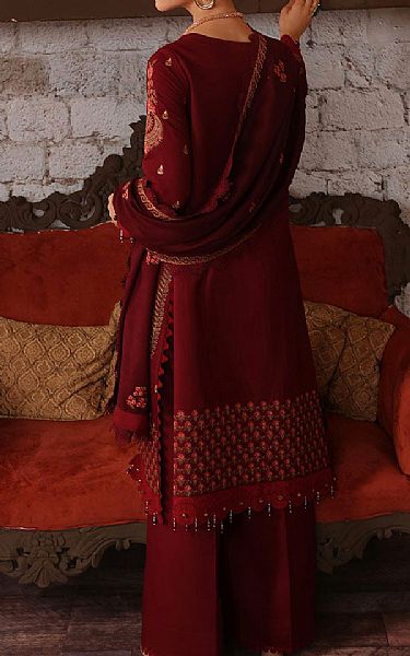 Rang Rasiya Maroon Karandi Suit | Pakistani Winter Dresses- Image 2