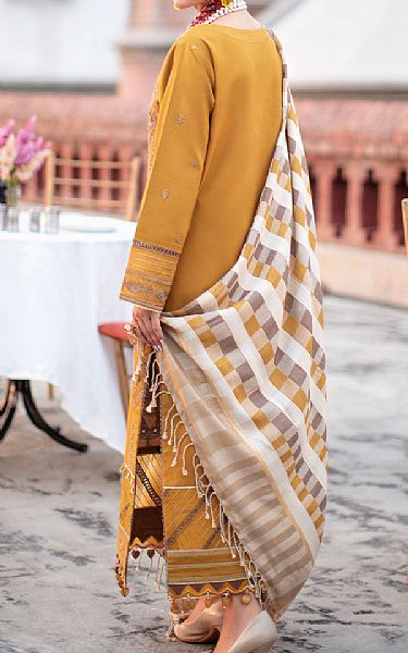 Rang Rasiya Mustard Linen Suit | Pakistani Winter Dresses- Image 2