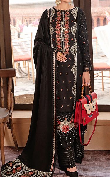 Rang Rasiya Black Linen Suit | Pakistani Winter Dresses- Image 1