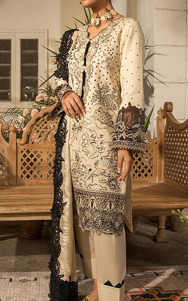 Rang Rasiya Black/Off-white Lawn Suit | Pakistani Lawn Suits- Image 1