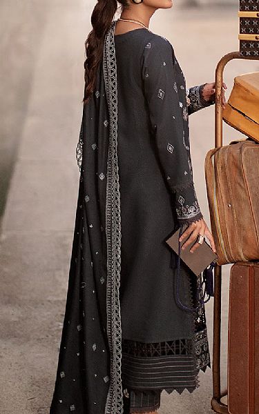 Rang Rasiya Charcoal Linen Suit | Pakistani Winter Dresses- Image 2
