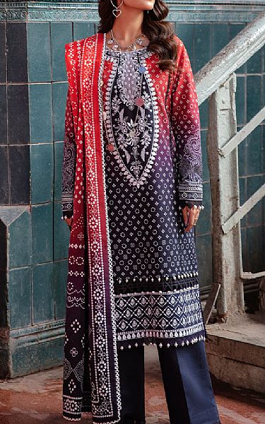 Rang Rasiya Red/Black Khaddar Suit | Pakistani Winter Dresses- Image 1